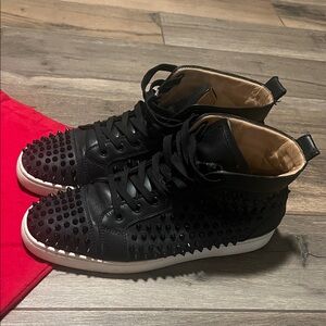 Christian Louboutin Black men’s Spiked High-Tops
